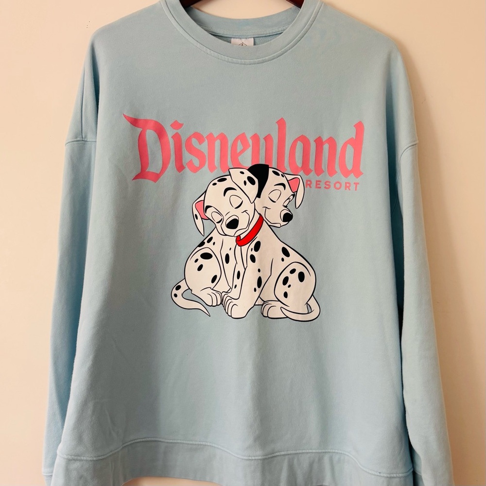 Disneyland Resort Dalmations Crewneck Sweatshirt Light Blue Disney Women's XL 1X - Picture 3 of 15